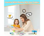 224 Words Pocket Speech Toys for Toddlers Pocket Speech Audible Flashcards, Talking Flash Cards Learning Interactive Toy for Kids Birthday Gifts