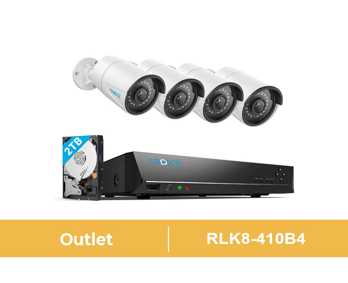 Reolink 8 channel 4MP Security Camera System RLK8-410B4 - Refurbished Grade A