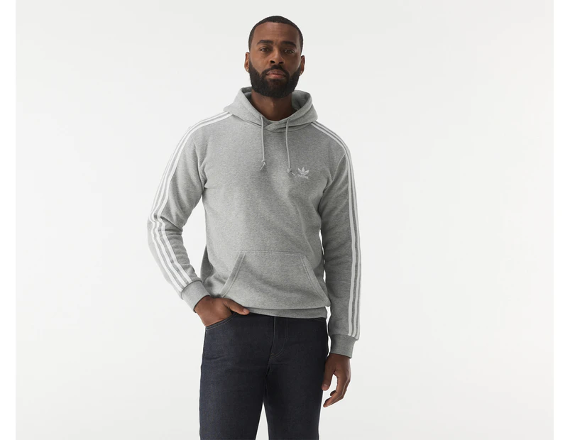Adidas Originals Men's Adicolour Classics 3-Stripes Hoodie - Medium Grey Heather