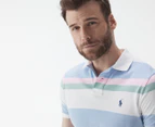 Polo Ralph Lauren Men's Short Sleeve Knit Custom Slim Fit Polo Shirt - Blue/Multi