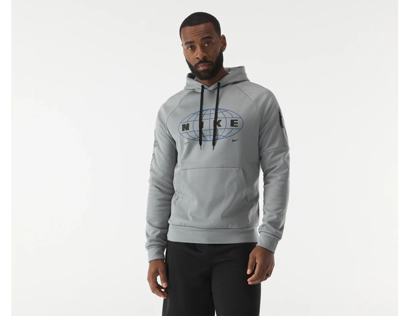 Nike Men's Therma-FIT Pullover Fitness Hoodie - Grey/Black
