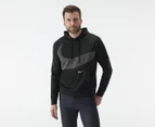 Nike Men's Therma-FIT Swoosh Pullover Fitness Hoodie - Black/White