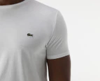 Lacoste Men's Short Sleeve Crew Neck Tee / T-Shirt / Tshirt - White