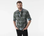 Quiksilver Men's Kirkham Emea Long Sleeve Flannel - Green