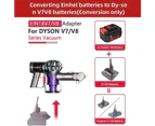 Upgraded V7/V8 Battery Adapter, for OZITO/EINHELL 18V Battery Work for Dyson V7+V8 Series Vacuum Cleaner