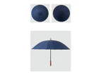 24k Windproof Long Umbrella with Cover - Blue