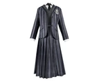 Ladies Women's Lady Wednesday Addams Cosplay Costume Fancy Dress School Uniform Dress Outfit Set
