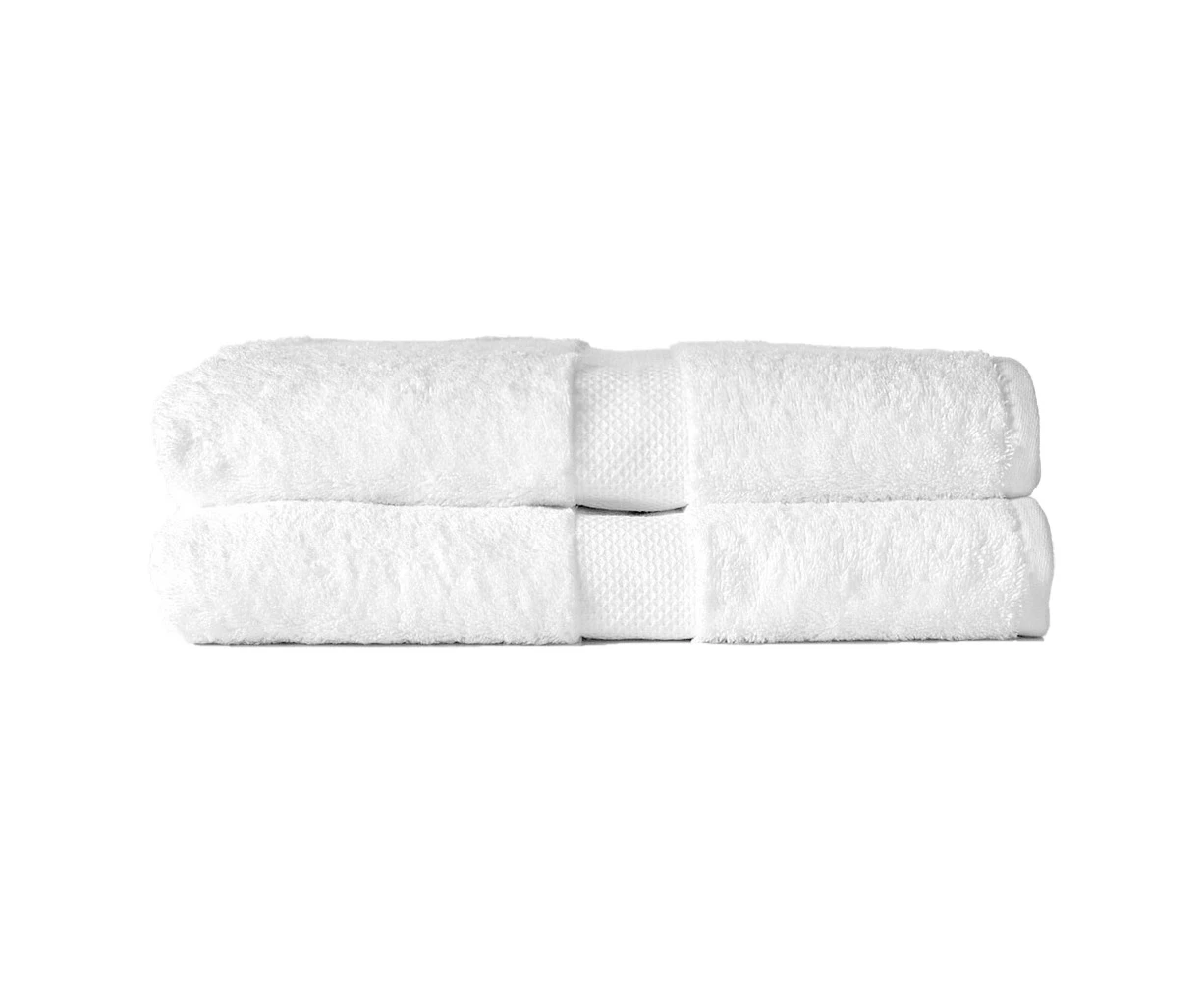 2pc Canningvale Royal Splendour Bath Sheet Set White Home/Bathroom Decor