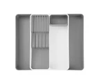 Boxsweden Brite 4-Section Knife Organiser & Storage Compartment - White/Grey