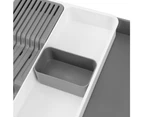 Boxsweden Brite 4-Section Knife Organiser & Storage Compartment - White/Grey