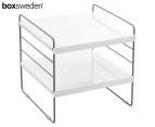 Boxsweden 2-Tier Brite Extendable Pantry Shelf - White