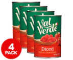 4 x Val Verde Diced Tomatoes 400g