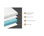 Bedra Double 8CM Memory Foam Mattress Topper Cool Gel Bed Bamboo Cover 7-Zone