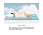 Bedra Double 8CM Memory Foam Mattress Topper Cool Gel Bed Bamboo Cover 7-Zone