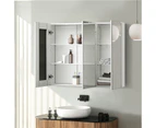 Welba Bathroom Mirror Cabinet Vanity Medicine Wall Storage White 900mm x 720mm