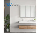 Welba Bathroom Mirror Cabinet Vanity Medicine Wall Storage White 900mm x 720mm