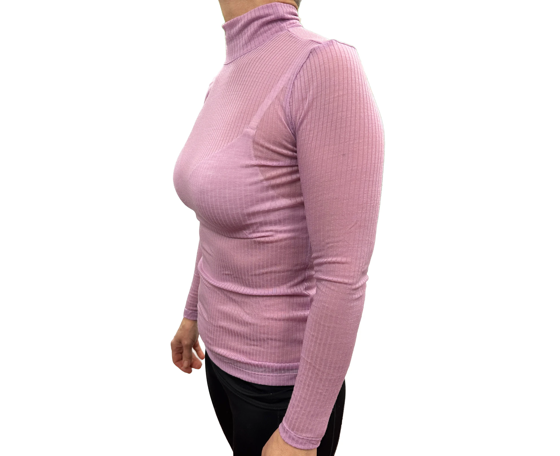 Merino Skins Womens Verona Funnel Neck Long Sleeve Thermal Underwear - Hyacinth