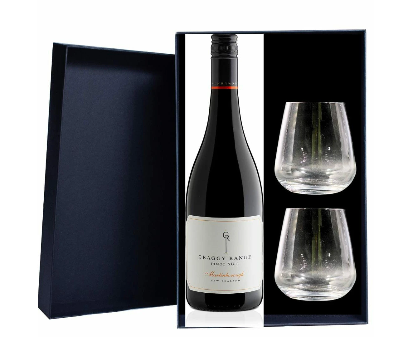 Craggy Range Te Muna Road Pinot Noir Gift Hamper includes 2 Premium Wine Glass