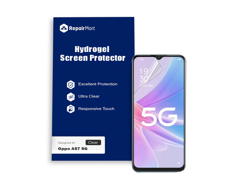 Full Coverage Ultra HD Premium Hydrogel Screen Protector Fit For Oppo A57 5G - Double Pack, Basic Chinese Membrane