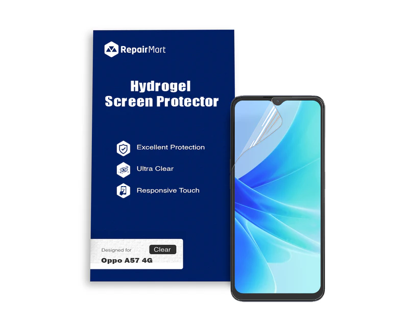 Oppo A57 4G Compatible Premium Hydrogel Screen Protector With Full Coverage Ultra HD - Basic Chinese Membrane, Single Pack