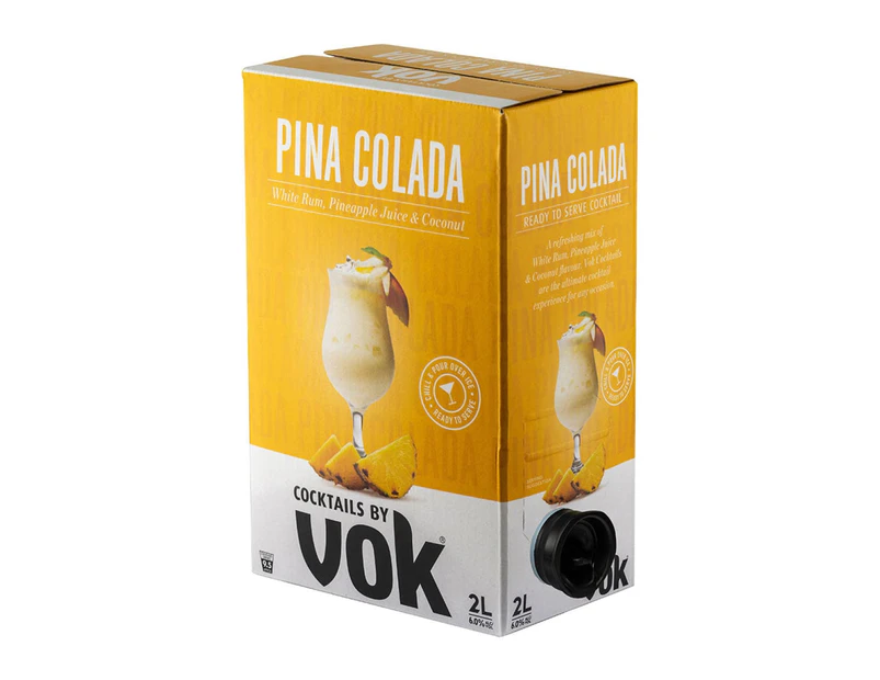 Vok Pina Colada Ready to Serve Cocktails, 2Lt 6% Alc.