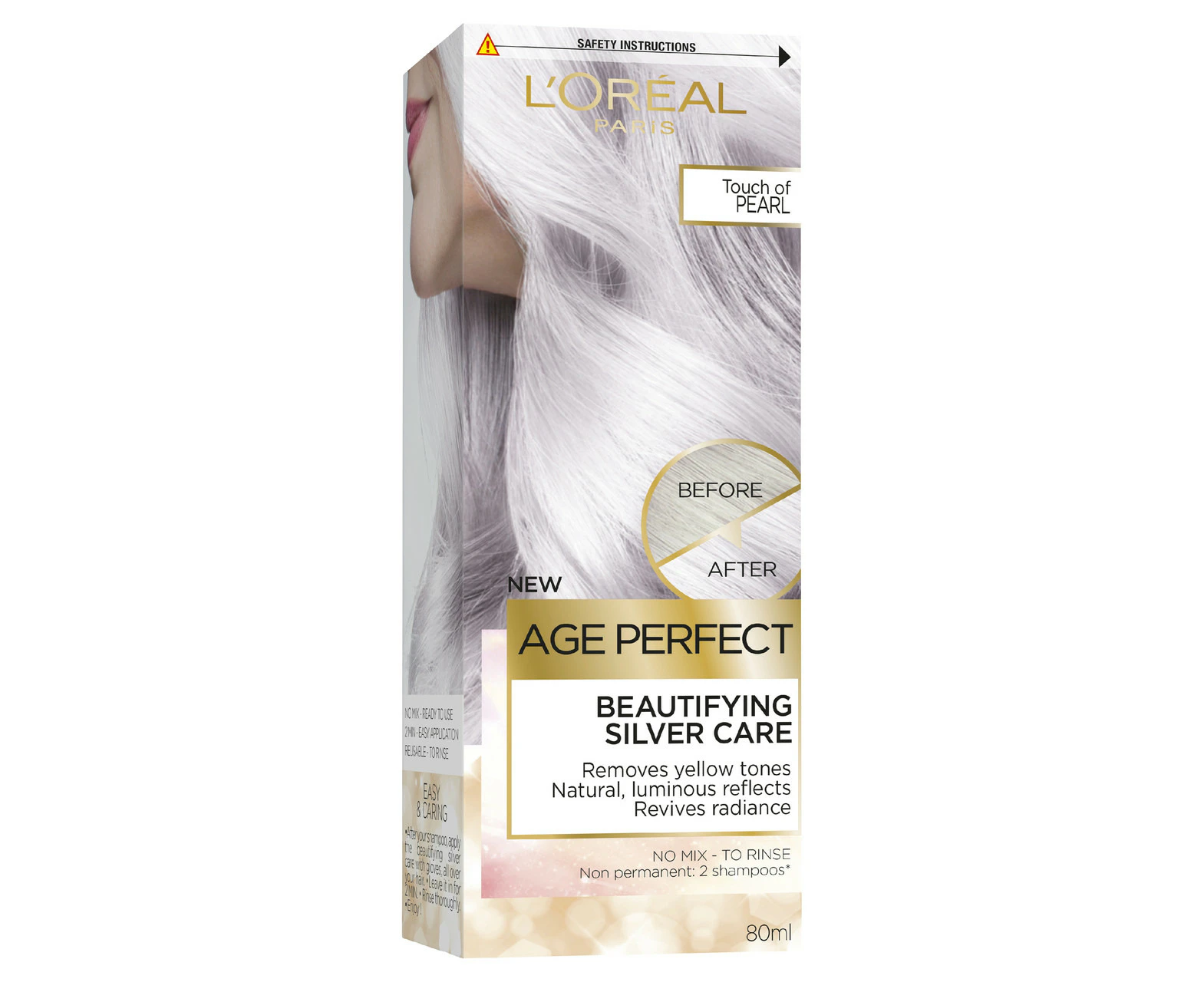 L'Oreal Paris Age Perfect Beautifying Care Semi Permanent Hair Colour - 1 Pearl