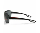 Prada Sport PS 52QS DG01A1 Matte Black Rubber/Grey Shield Sunglasses