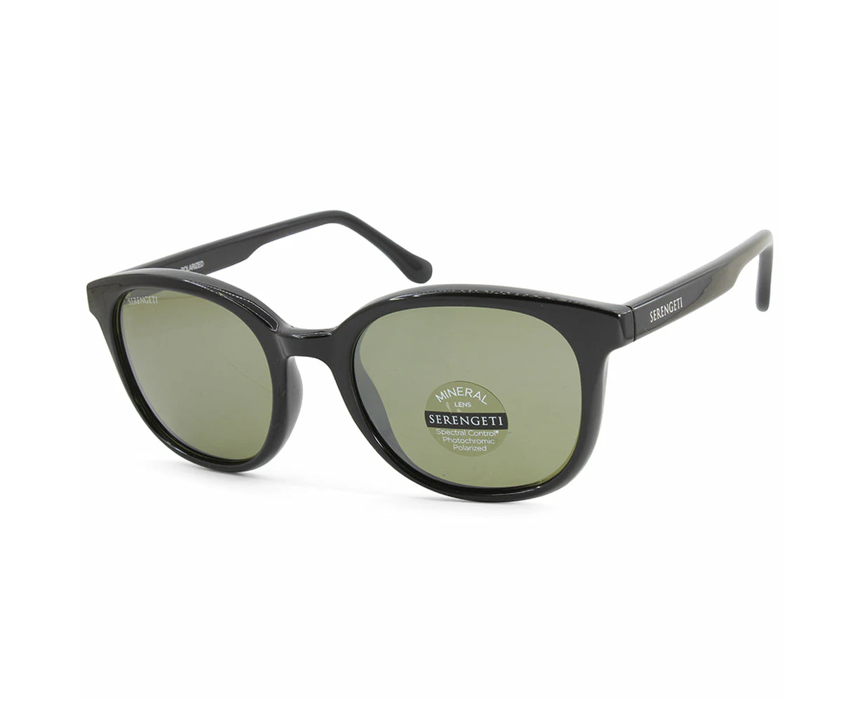 Serengeti Mara Shiny Black/Green 555nm Polarised Women's Sunglasses 8987