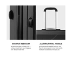 Mazam 2PCS Luggage Suitcase Trolley Set Travel TSA Lock Storage Hard Case Black