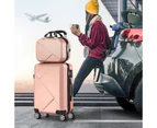 Mazam 2PCS Luggage Suitcase Trolley Set Travel TSA Lock Storage Hard Case Pink