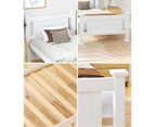Oikiture Bed Frame Single Wooden Platform Bed Base Frame Wood Natural Pinewood Mattress Base