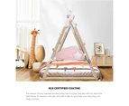 Oikiture Bed Frame Wooden Teepee House Frame Pine Timber Bed Base