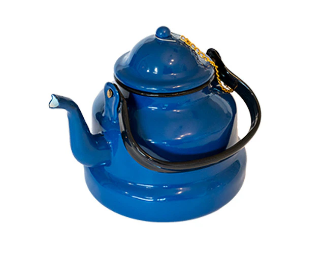 Urban Style Enamelware 2L Induction Oven Multipurpose Tea Kettle w/ Handle Blue