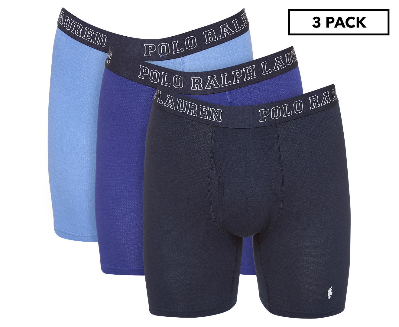 Polo Ralph Lauren Breathable Mesh Boxer Briefs 3-Pack - Cruise Navy/Blue
