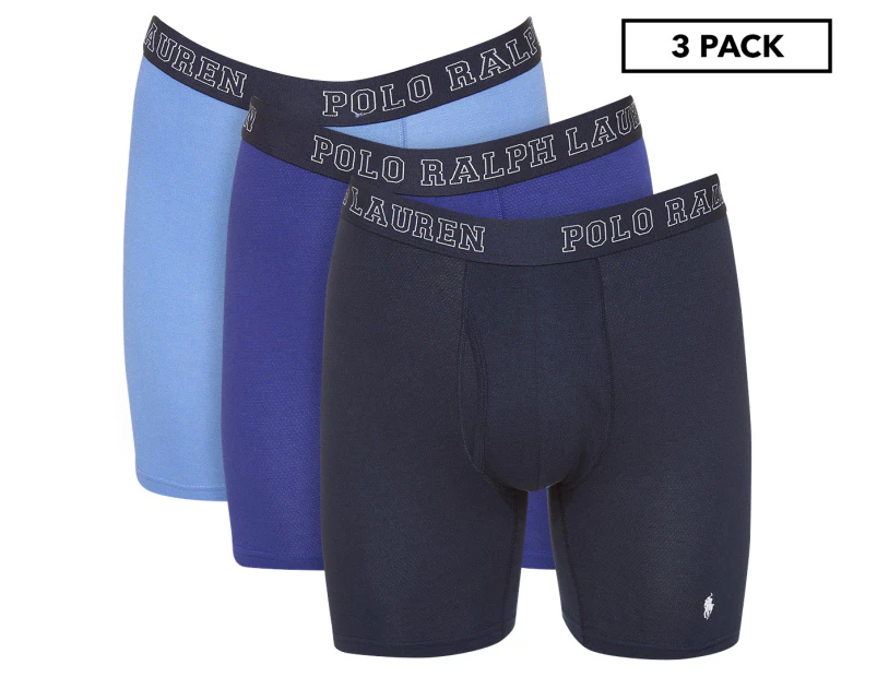 Polo Ralph Lauren Breathable Mesh Boxer Briefs 3-Pack - Cruise Navy/Blue