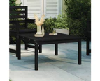 Garden Table Black 82.5x82.5x45 cm Solid Wood Pine