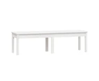 vidaXL 2-Seater Garden Bench White 159.5x44x45 cm Solid Wood Pine