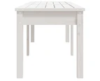 vidaXL 2-Seater Garden Bench White 159.5x44x45 cm Solid Wood Pine