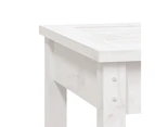 vidaXL 2-Seater Garden Bench White 159.5x44x45 cm Solid Wood Pine