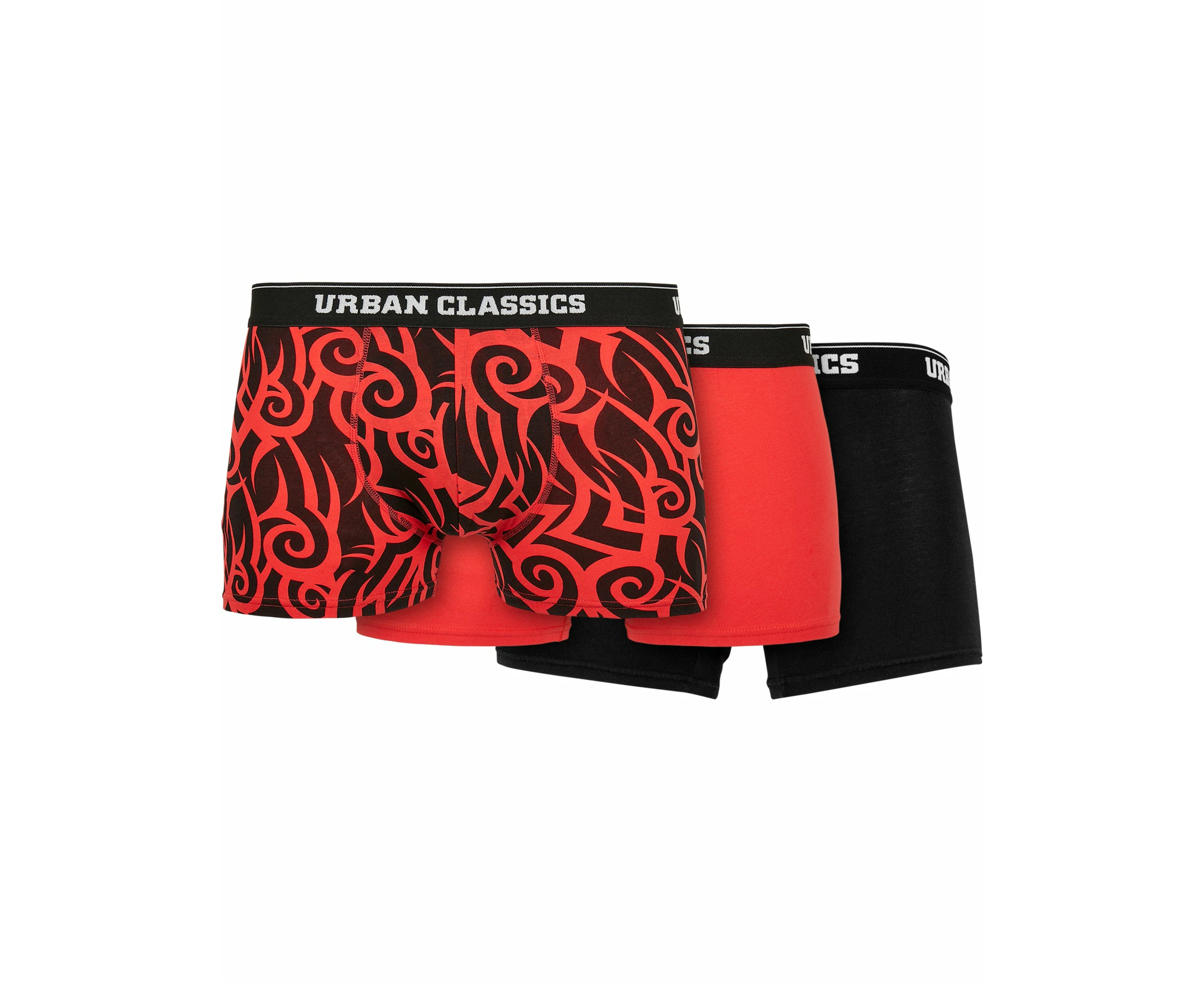 Mens UC Organic Classic Trunks 3-Pack - Tribal / Red / Black