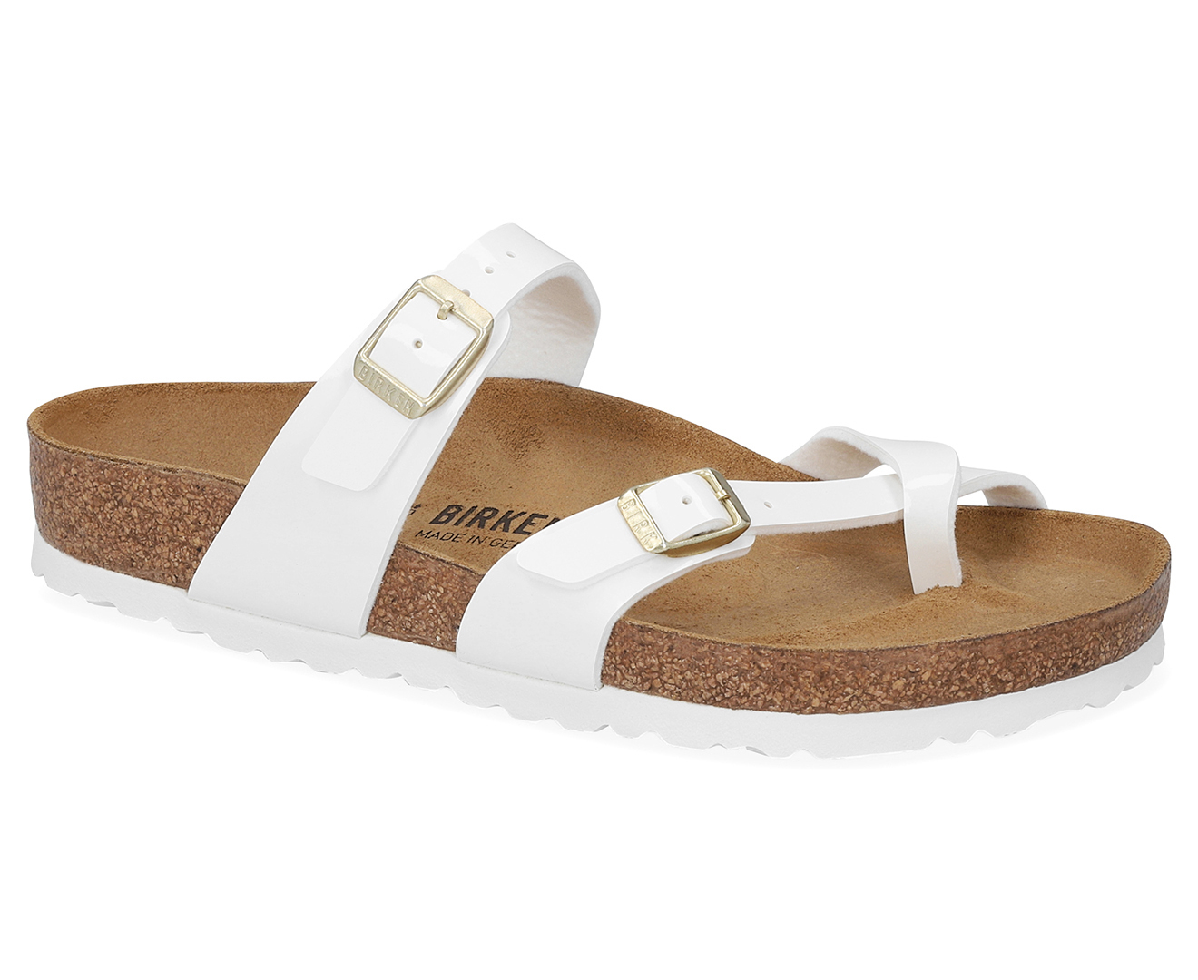 Birkenstock Unisex Mayari Regular Fit Sandals - White Patent | Catch.com.au