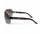Carrera Topcar 1 KB0 PT Shiny Black Red on Clear/Grey Gradient Unisex Shield Sunglasses