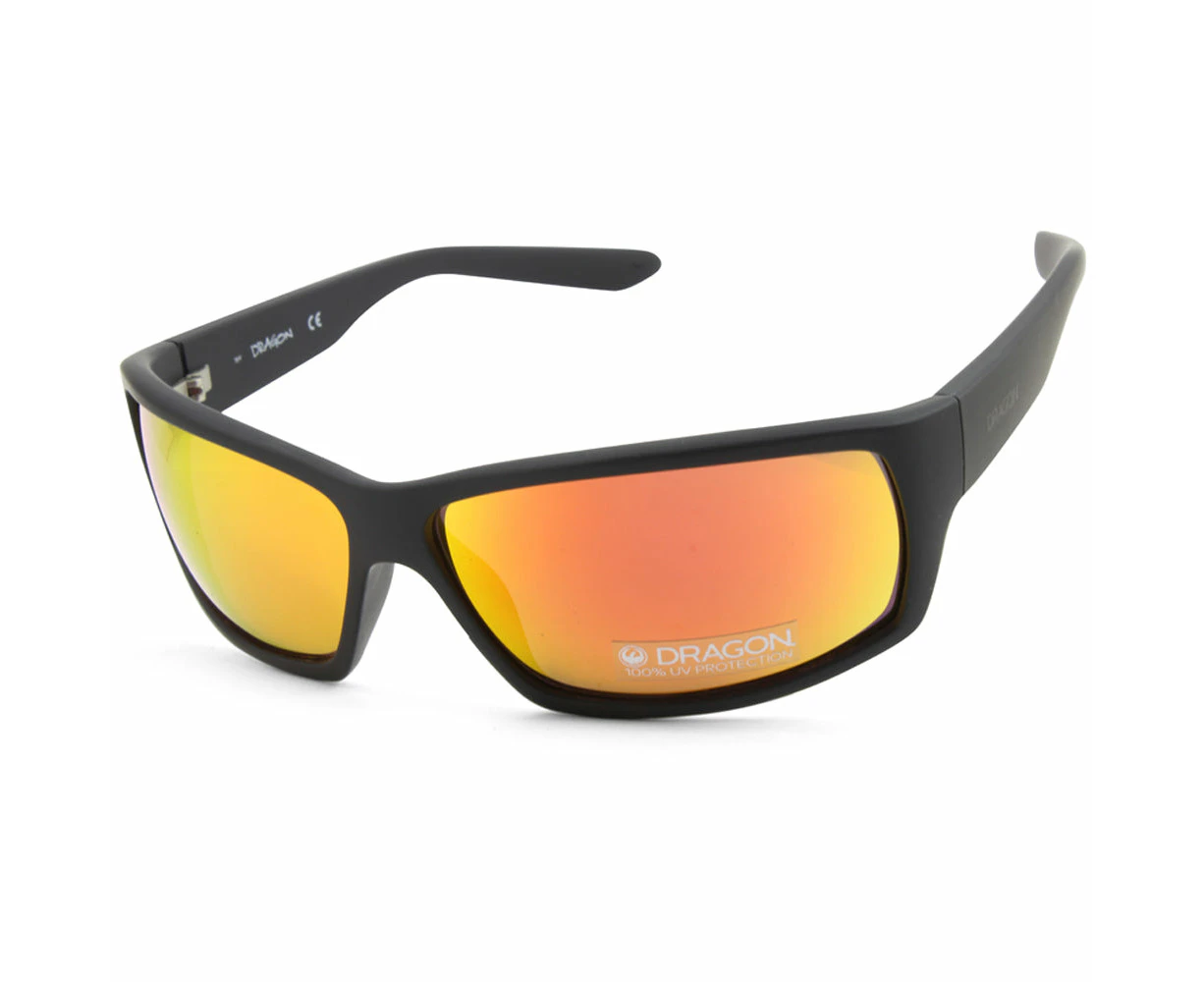 Dragon Ventura XL Ion Matte Black/Orange Ion Unisex Sports Wrap Sunglasses