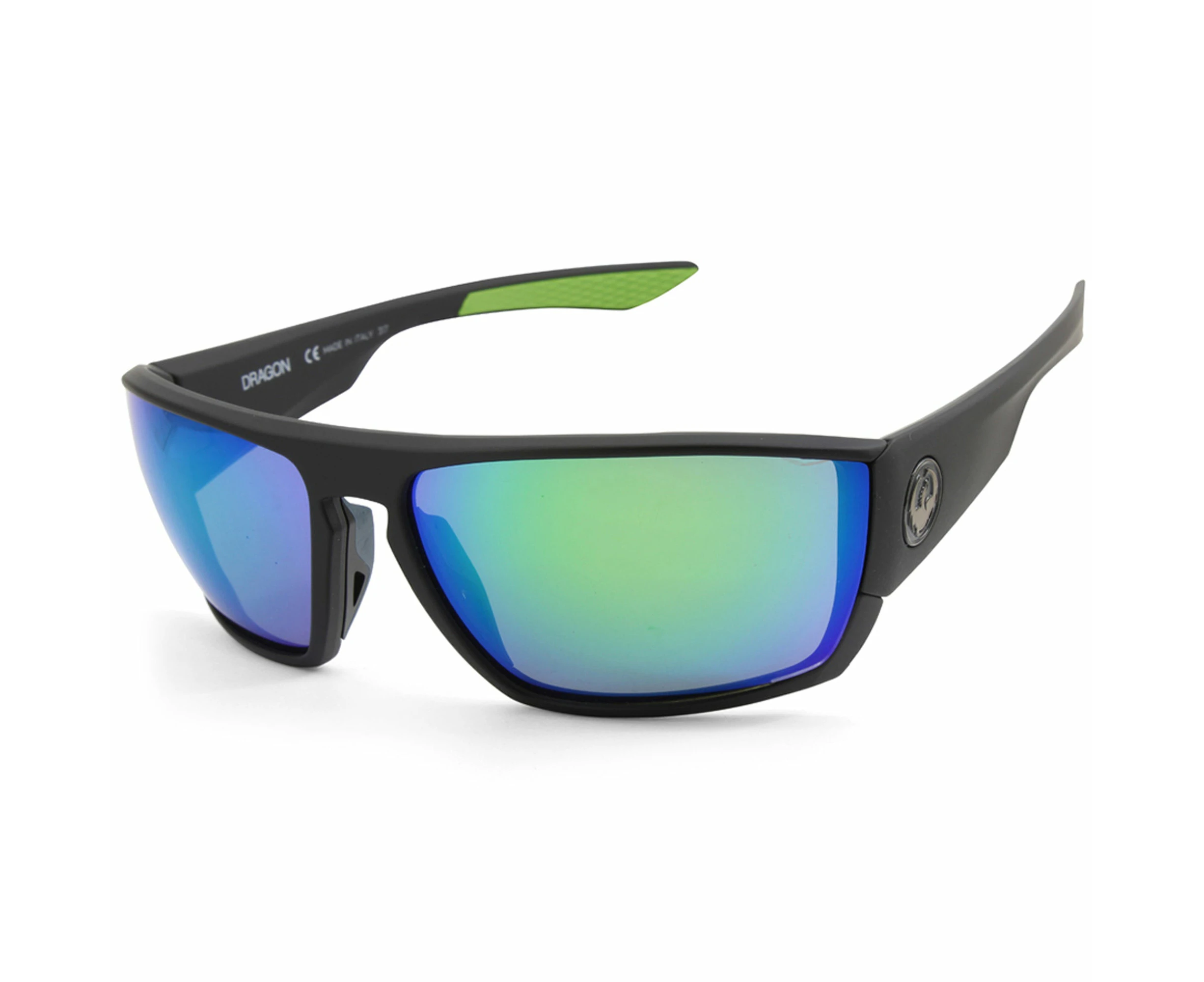 Dragon Cutback Matte Black/Green Ion Men's Sports Sunglasses