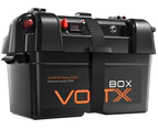 VoltX Battery Box 12V 2xUSB Portable Deep Cycle AGM Lithium Camping Cig Socket