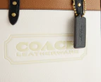 Coach Colourblock Leather Coach Badge Field Tote 22 Bag - Chalk/Multi