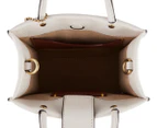 Coach Glovetanned Leather Mini Cashin Tote Bag - Chalk