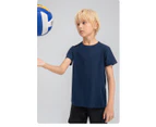 Boys Cotton Athletic T-shirts Kids Activewear Tee Tops Children Short Sleeve Sports Tops Basic Running Tee Shirts-Navy