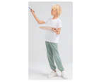 Boys Cotton Athletic T-shirts Kids Activewear Tee Tops Children Short Sleeve Sports Tops Basic Running Tee Shirts-White
