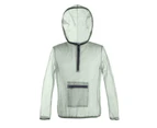 Mosquito Suit Double Zipper Design Super Cool Soft Mesh Insect Protective Jacket for Gardening - Smoky Gray